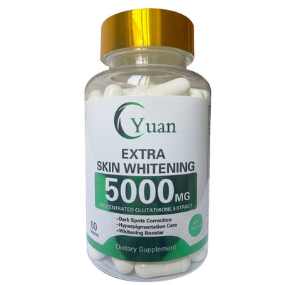 Кожа глутатиона Glutamax OEM порошка жемчуга 5000MG 3X дополнительная забеливая забеливая таблетки