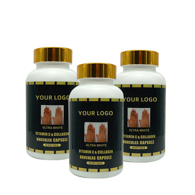 OEM Ultra White Vitamin C &amp; Collagen Knuckles Capsules 60 Softgel для удаления темных костяшек, локтей