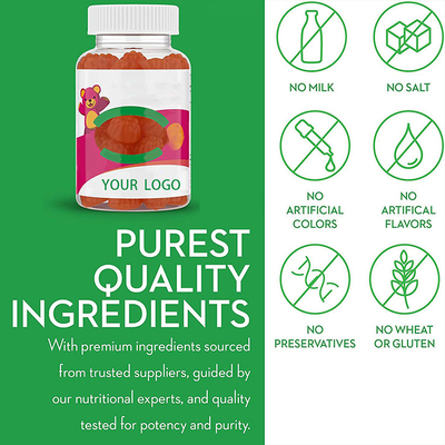 Melatonin Gummies детей Multivitamin ярлыка логотипа для хорошего сна