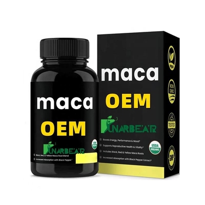 OEM черные таблетки маки мужские продукты для здоровья черный порошок маки мужчины используют мака конечная плюс