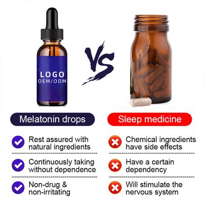 коллаген биотина 50ml 5Mg падает OEM естественный Melatonin падает взрослая помощь сна ночи